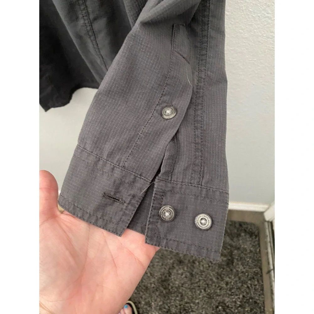 The North Face A5 Series Mens Medium Gray Nylon Ripstop Hiking Shirt AH5N